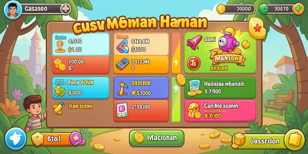 Tampilan menarik dari antarmuka permainan REJEKIPOP.